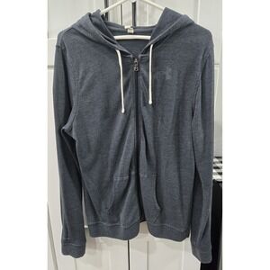 Under Armour Zip Up Hoodie Streetcore Lightweight Heat Gear Gray Large Women
